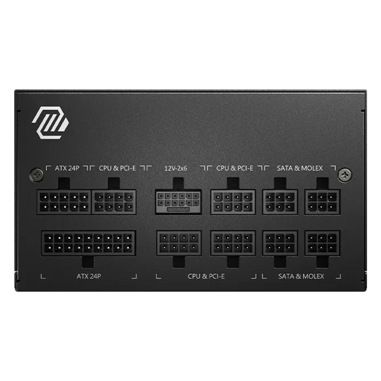 Fonte MSI MAG A850GL PCIE5 G306-7ZP8A23-CE0 ATX 850W 80 Plus Gold PFC Activo Full Modular Bivolt - Negro - Imagen 2