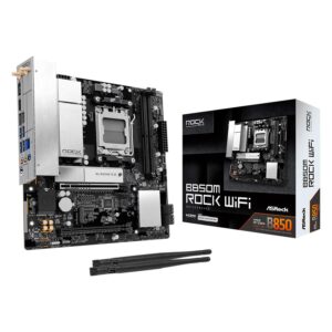 Placa Madre Asrock B850m Rock Wifi Ddr5 Socket Am5 Chipset Amd B850 Micro Atx
