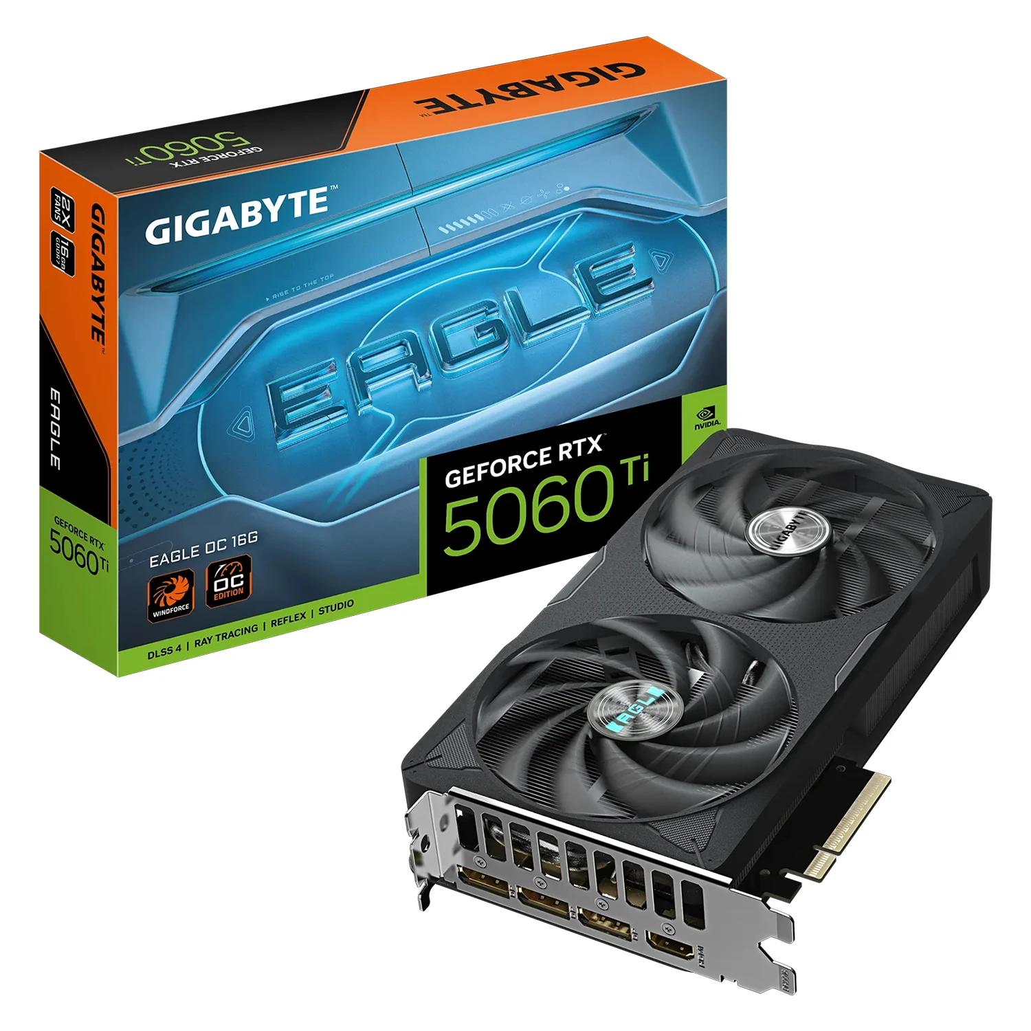 Placa De Video Gigabyte Eagle Oc Nvidia Geforce Rtx-5060ti 16gb Gddr7 - Gv-n506teagle Oc-16gd