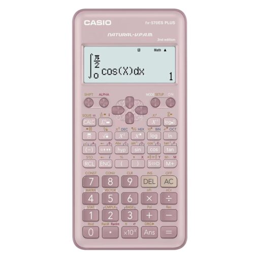 Calculadora Científica Casio Fx-570es Plus-2pk 12 Dígitos - Rosa