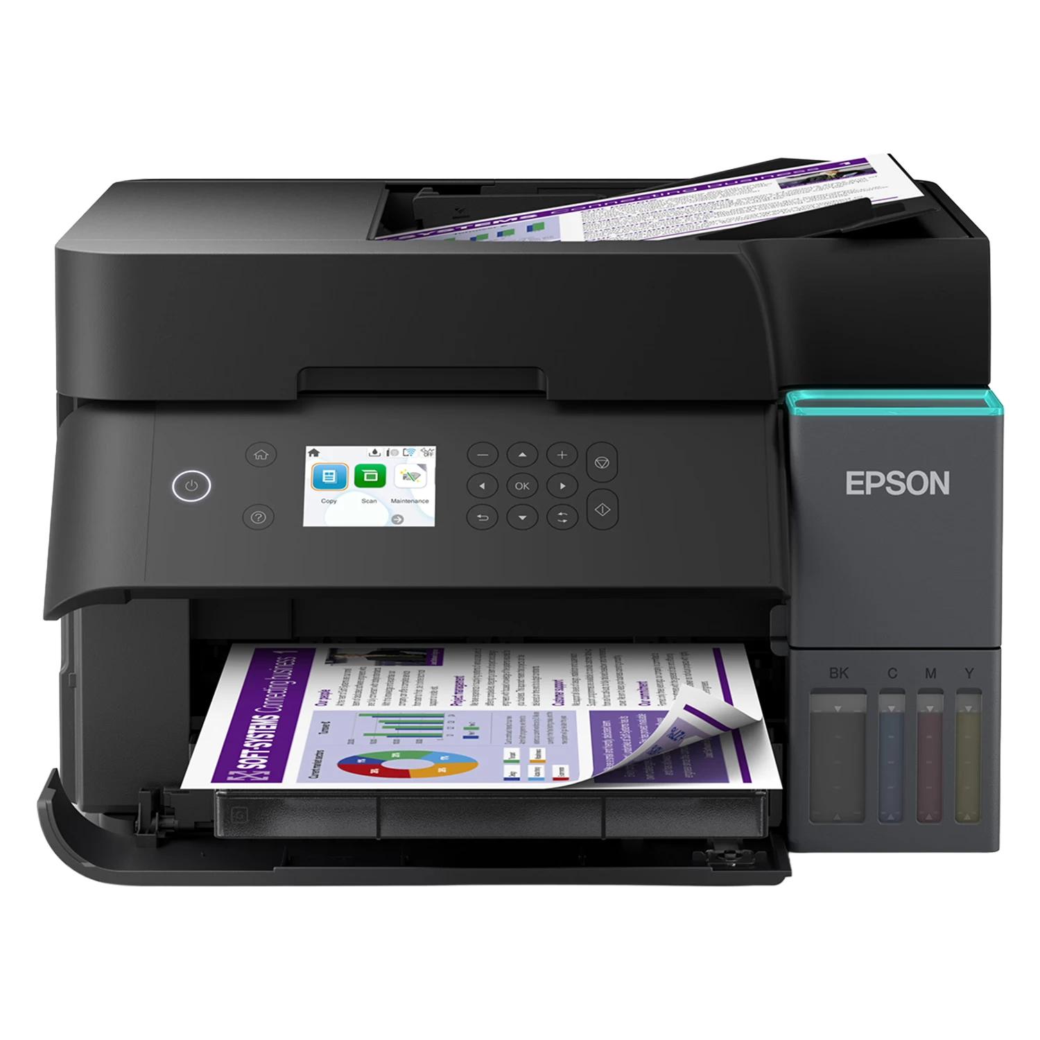 Impresora Multifuncional Epson Ecotank L6370 3 En 1 Wifi Bivolt - Negro - Imagen 2