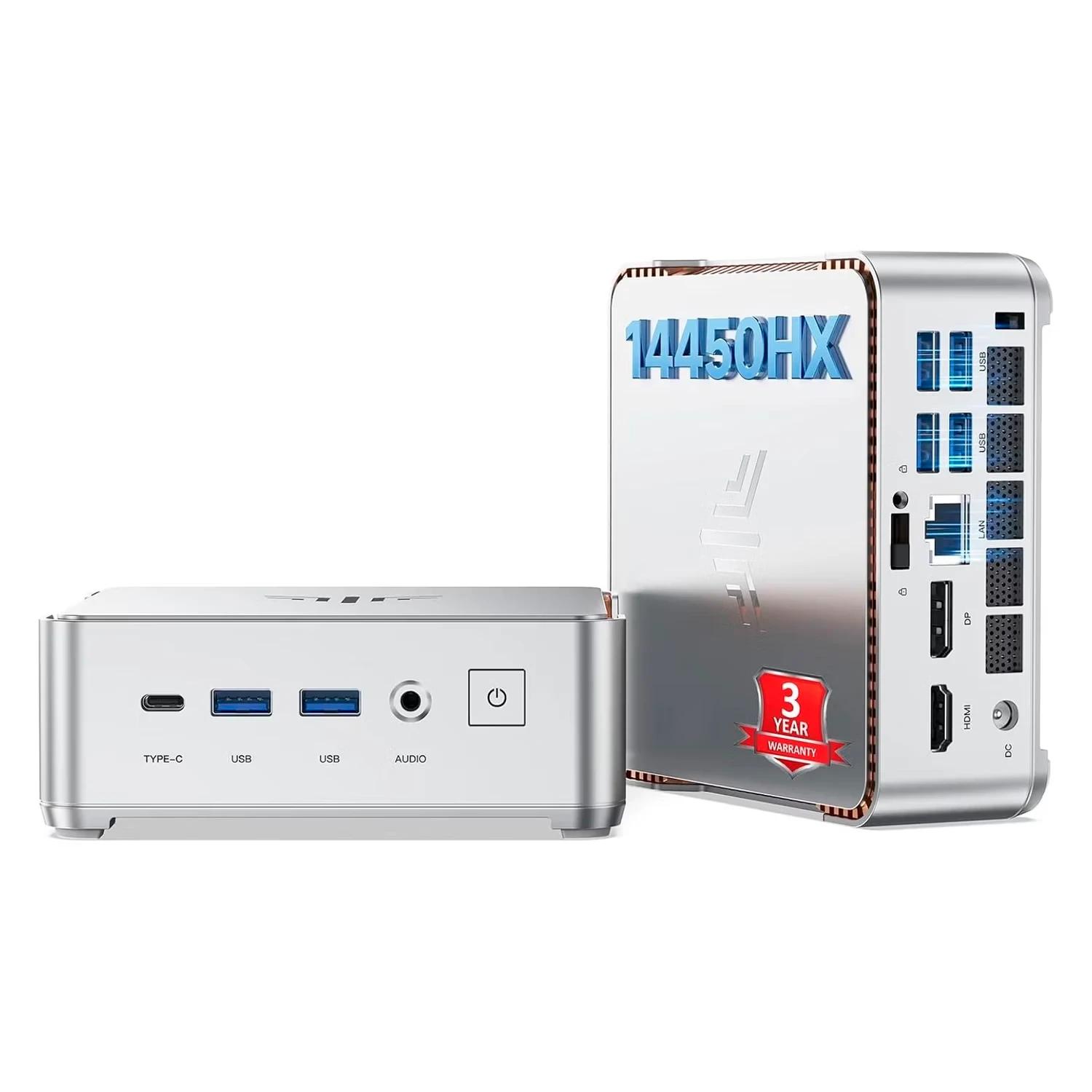 Mini Pc Kamrui Hyper H2 Intel Core I5-14450hxh 1tb Ssd 32gb Ram - Plata - Imagen 4