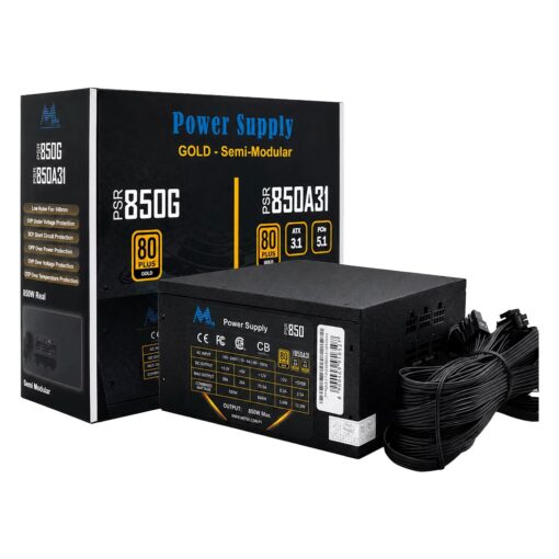 Fuente De Poder Mtek Psr850a31 Atx 850w 80 Plus Gold Seni Modular - Negro