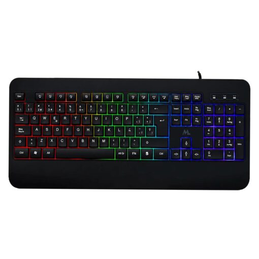 Teclado Mtek Kb-7701lr-esp Rgb Usb Español - Negro