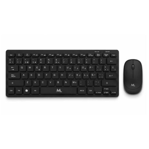Kit Teclado Y Mouse Mtek Km-5276b-esp Inalámbrico Español - Negro