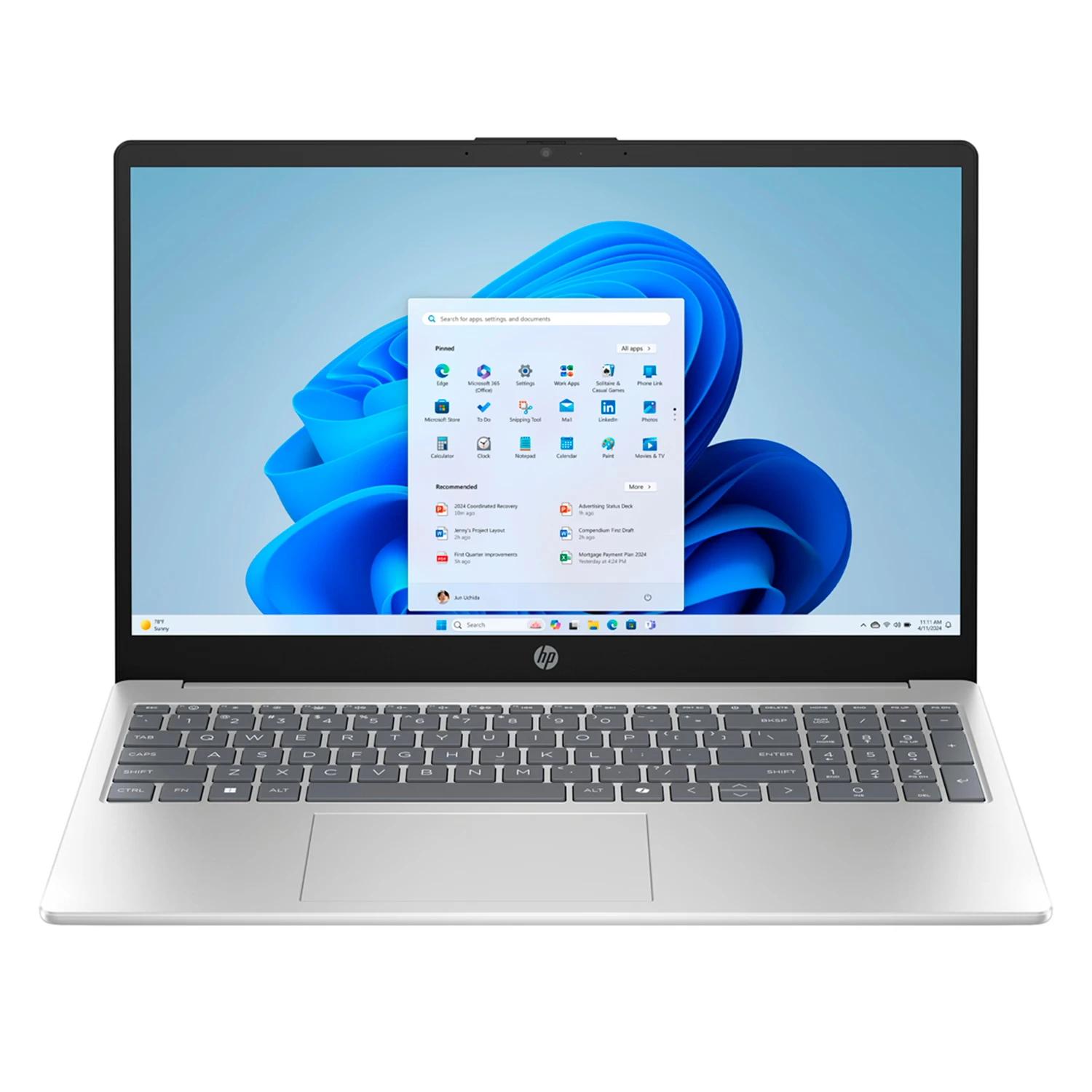 Notebook Hp Intel Core Ultra 7-255u 16gb Ram 512gb Ssd Pantalla 15.6" Full Hd Windows 11 Inglés Plata - 15-fd2747nr
