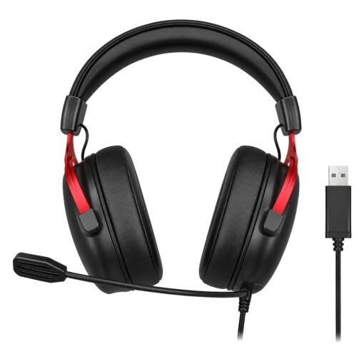 Alternative view of Headset Gamer Qcy Heroad Vn200 Pro Bh25h7gma Usb - Negro Y Rojo