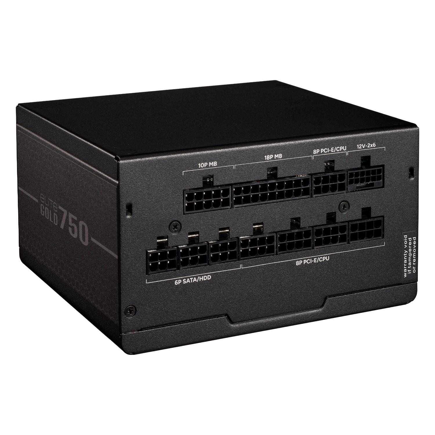 Fuente De Poder Cooler Master Elite Mpx-7505-afag-bus Atx 750w 80plus Gold - Negro - Imagen 2
