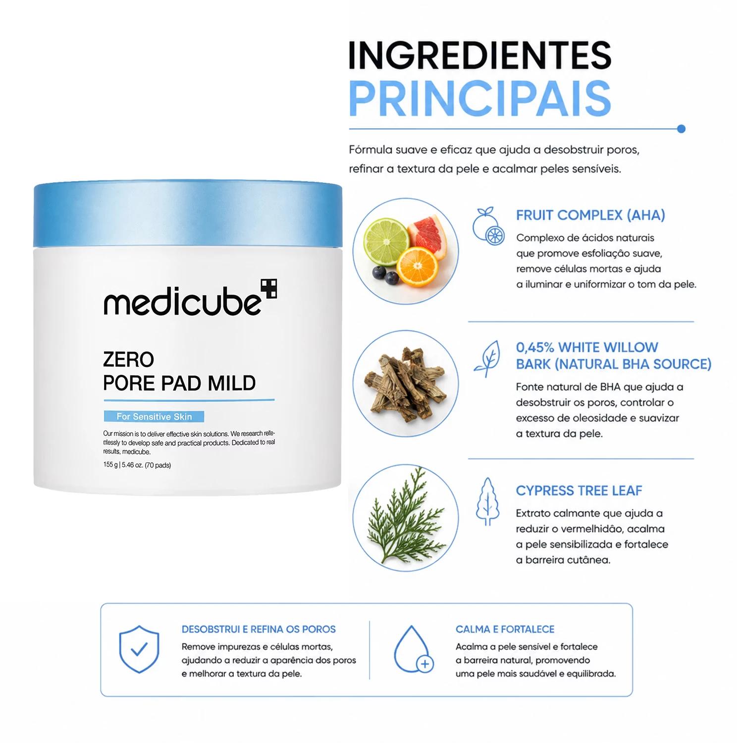 Pads Faciales Medicube Zero Pore Pad Mild - 70 Unidades - Imagen 2