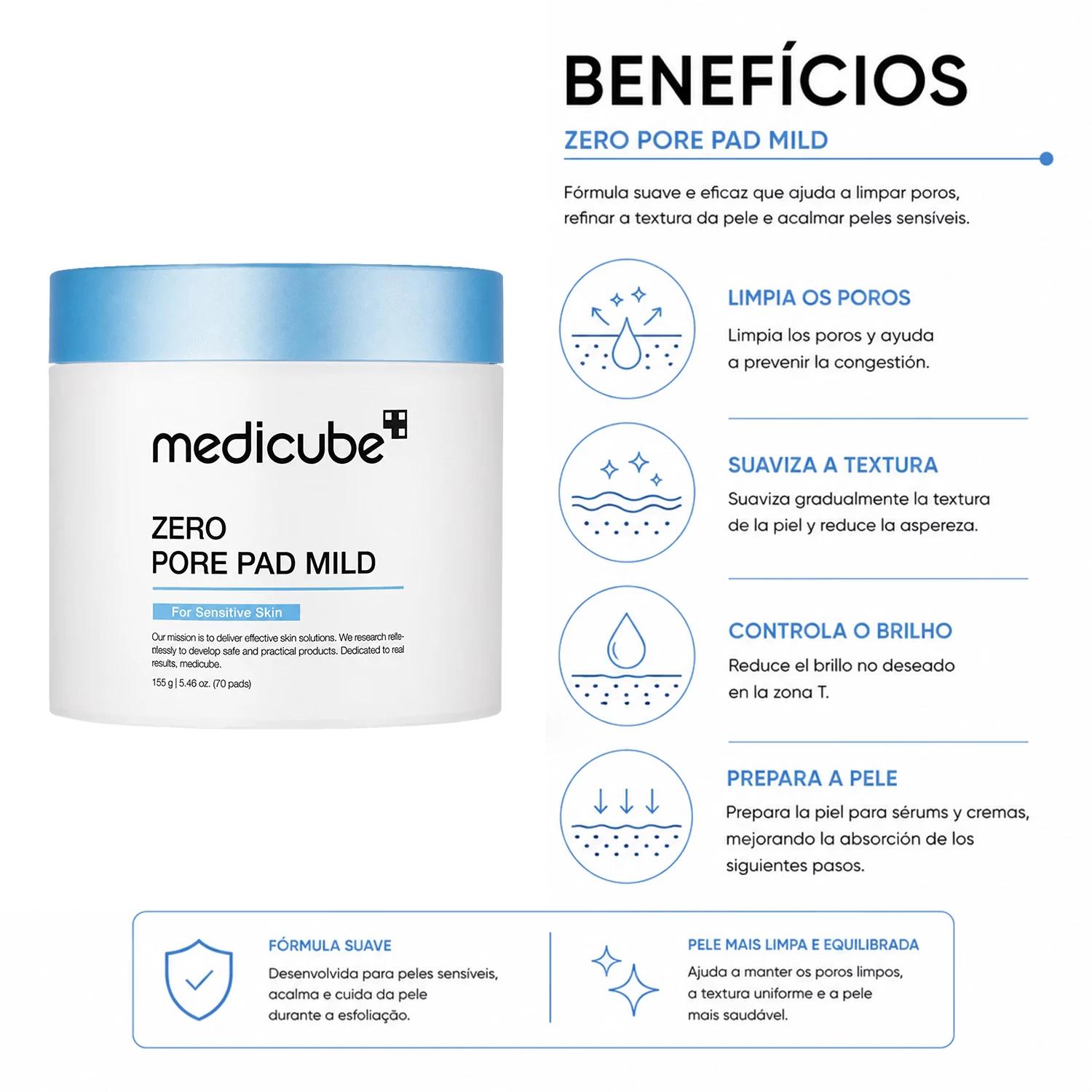 Pads Faciales Medicube Zero Pore Pad Mild - 70 Unidades - Imagen 3