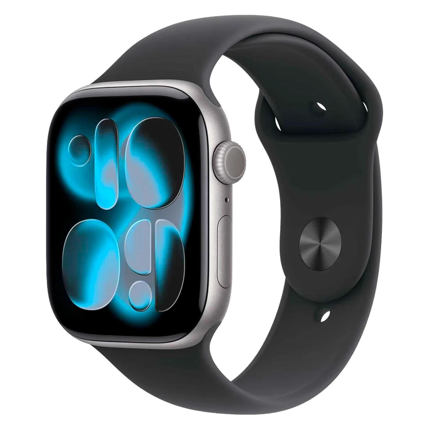 Apple Watch Series 11 MFC94LW/A Caja Aluminio 46mm Gris Espacial - Deportivo Negro S/M - Imagen 2
