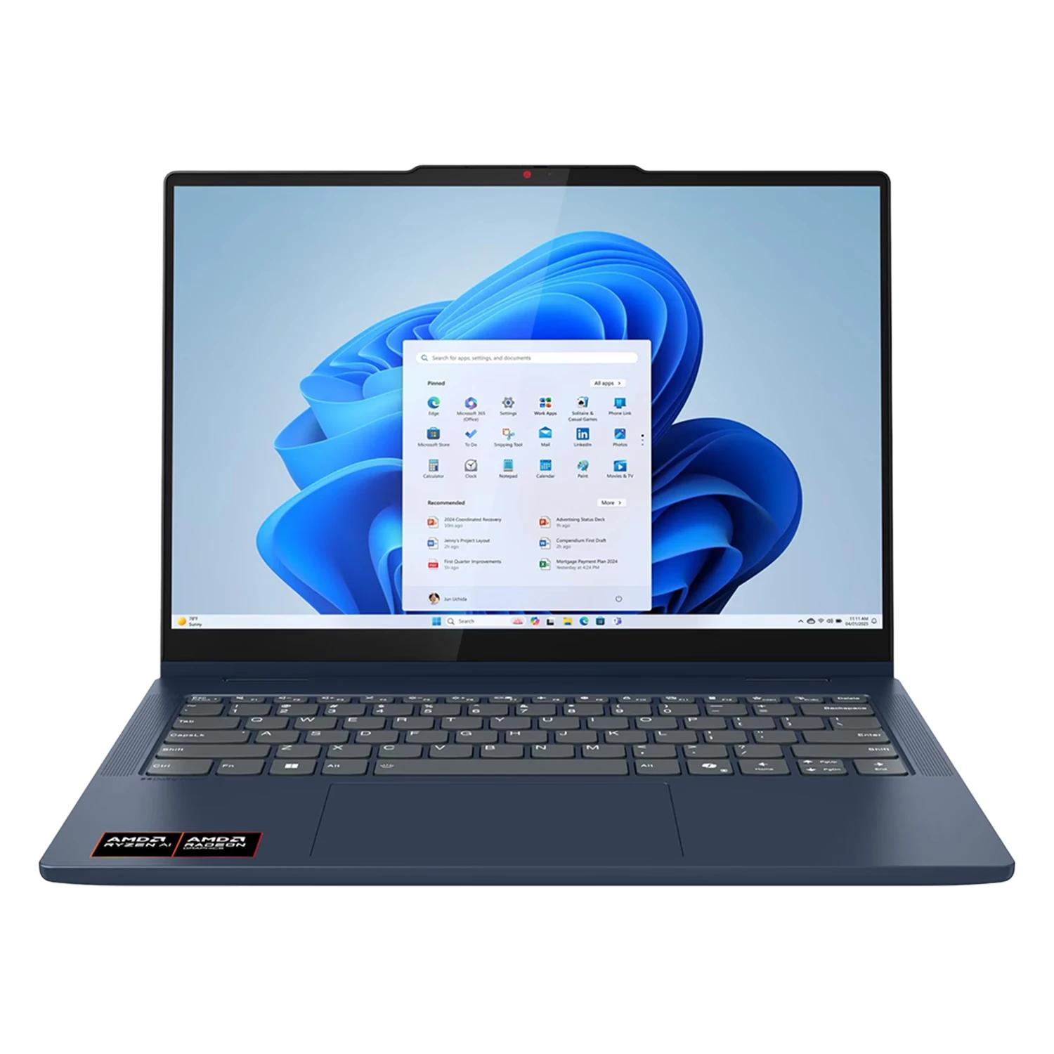 Notebook Lenovo Ideapad Amd Ryzen Ai 7-350 16gb Ram 1tb Ssd Pantalla 14" Windows 11 Inglés Azul - 83kt001yus