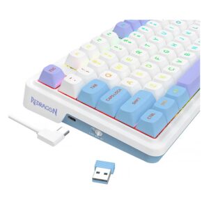 Taclado Gamer Redragon Ucal Magnetic K673wb Rgb - Blanco - Imagen 5