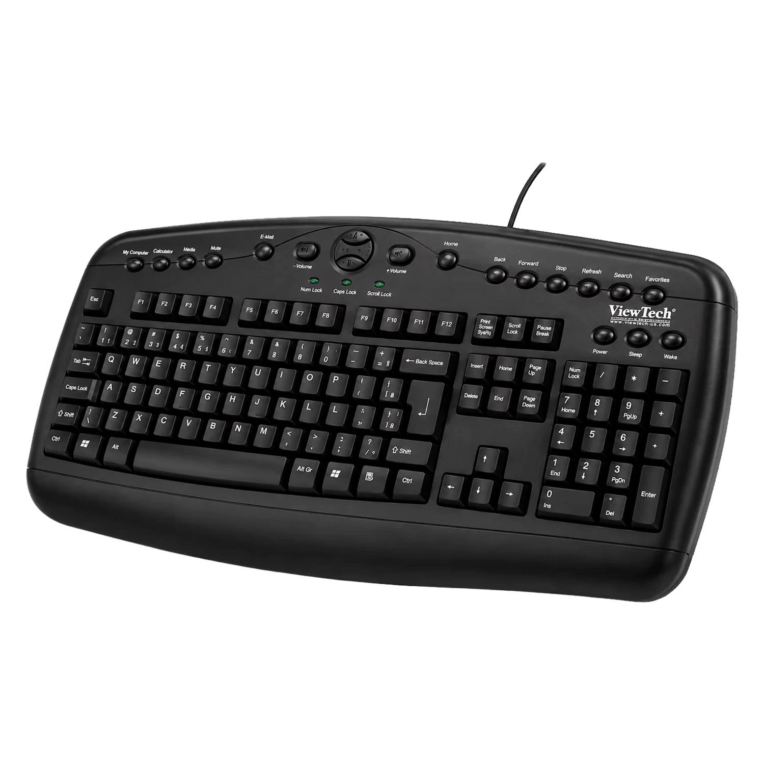 Teclado Viewtech Km-2925 Ps2 Portugués - Negro - Imagen 2
