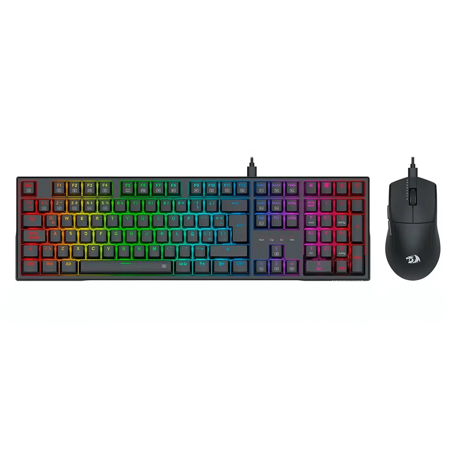 Kit Gamer Redragon Teclado K668-SP + Mouse M724 - S146-SP