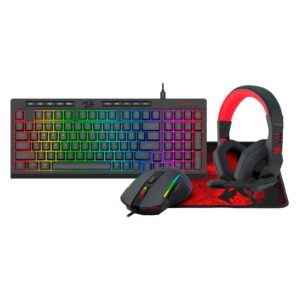 Kit Gamer Redragon Teclado K515rgb + Mouse M616rgb + Headset H120 + Mousepad P016 - S149