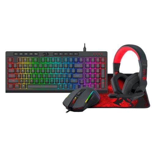 Kit Gamer Redragon Teclado K515rgb + Mouse M616rgb + Headset H120 + Mousepad P016 - S149