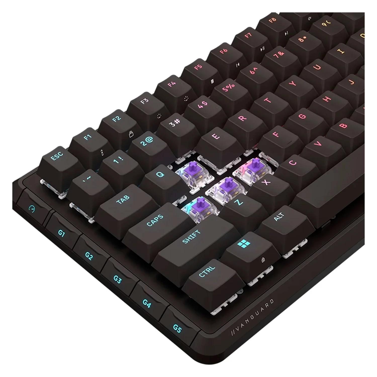 Teclado Gamer Corsair Vanguard 96 CH-91E901E-NA RGB - Preto - Imagen 4