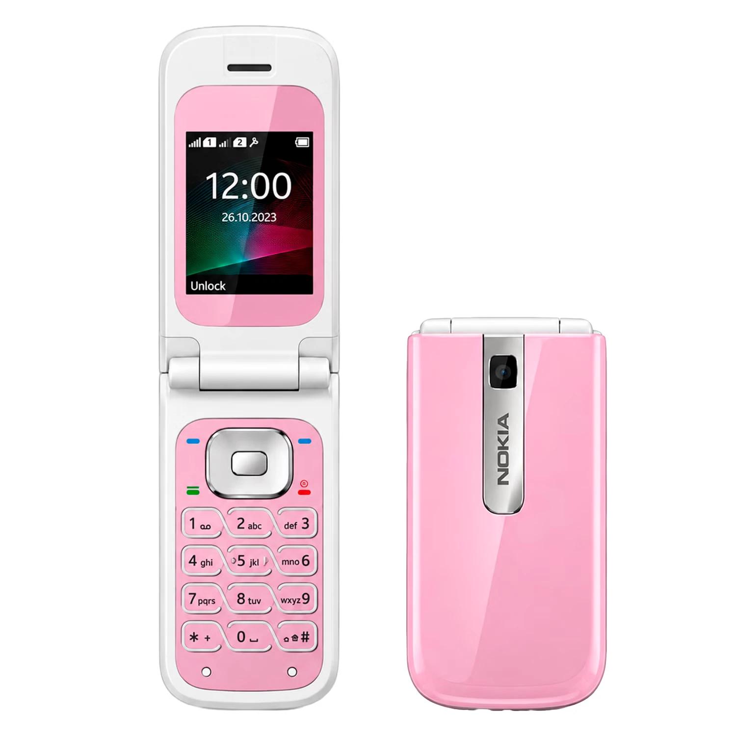 Celular Nokia Flip 2505 RM-307 Dual SIM Pantalla 1.8"- Rosa