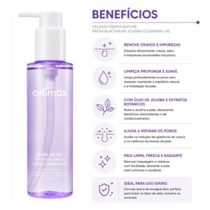 Óleo De Limpieza Celimax Derma Nature Fresh Blackhead Jojoba Cleansing Oil 150ml - Imagen 3