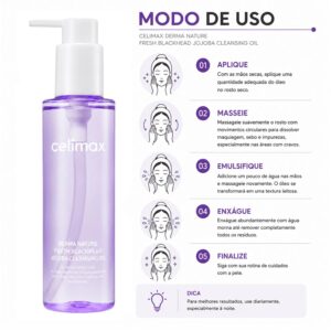 Óleo De Limpieza Celimax Derma Nature Fresh Blackhead Jojoba Cleansing Oil 150ml - Imagen 4
