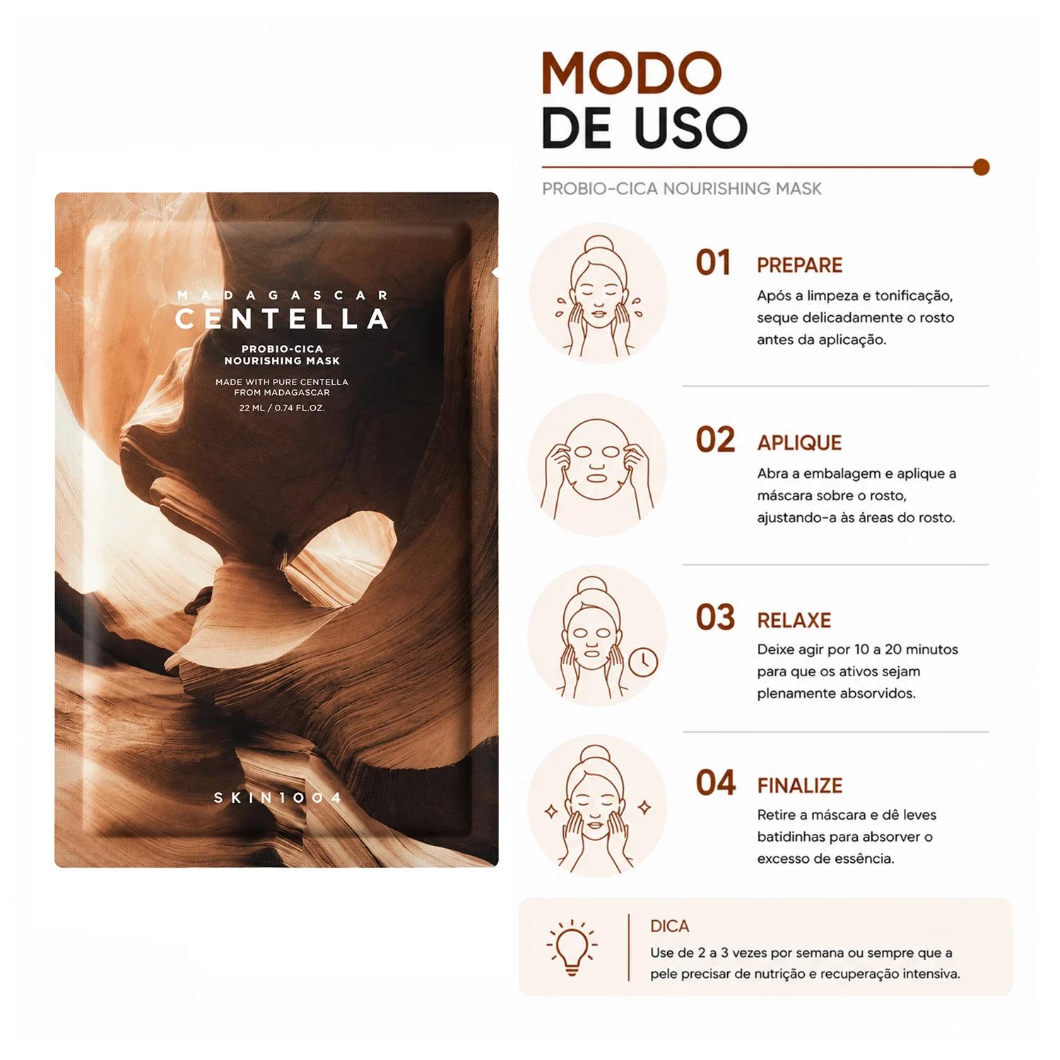 Máscara Facial SKIN1004 Madagascar Centella Probio-Cica Nourishing 22ml - Imagen 4