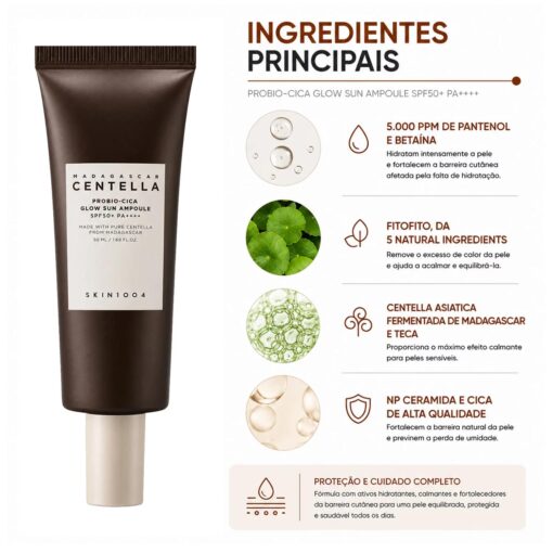 Alternative view of Protector Solar Facial SKIN1004 Madagascar Centella Probio-Cica Glow Sun FPS50+ 50ml
