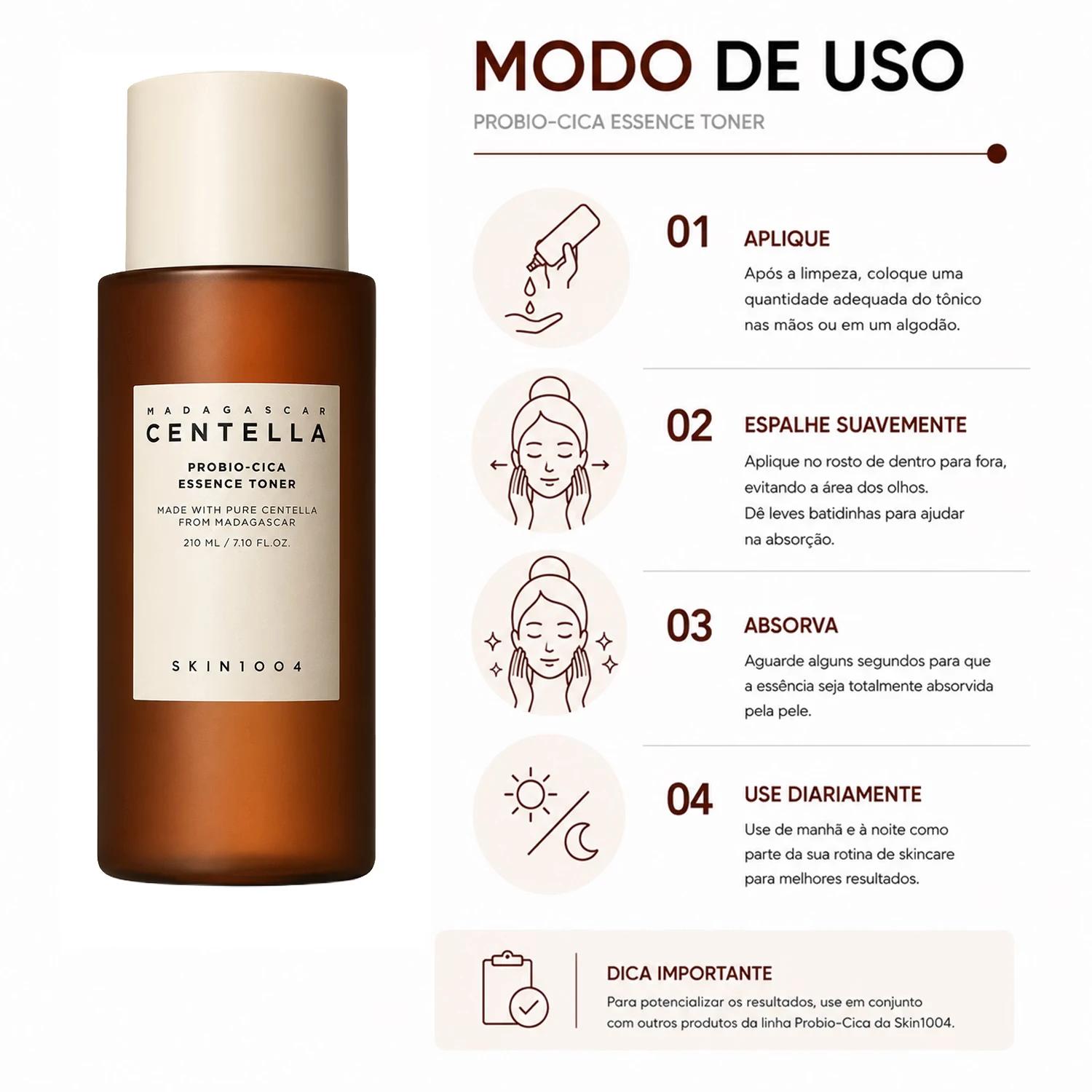 Esencia Facial SKIN1004 Madagascar Centella Probio-Cica Essence Toner 210ml - Imagen 4