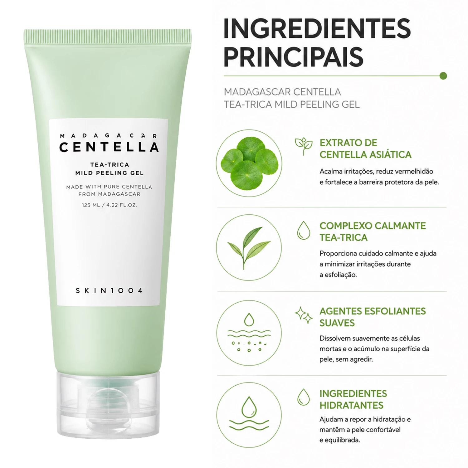 Exfoliante Facial SKIN1004 Madagascar Centella Tea-Trica Mild Peeling 125ml - Imagen 2