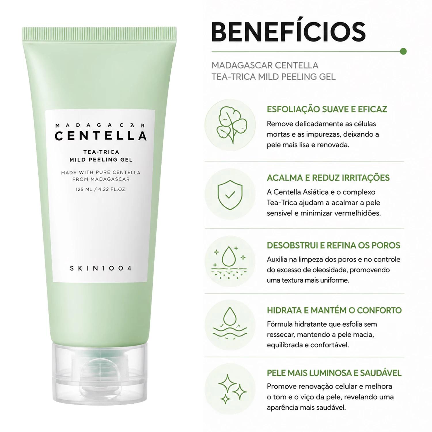 Exfoliante Facial SKIN1004 Madagascar Centella Tea-Trica Mild Peeling 125ml - Imagen 3