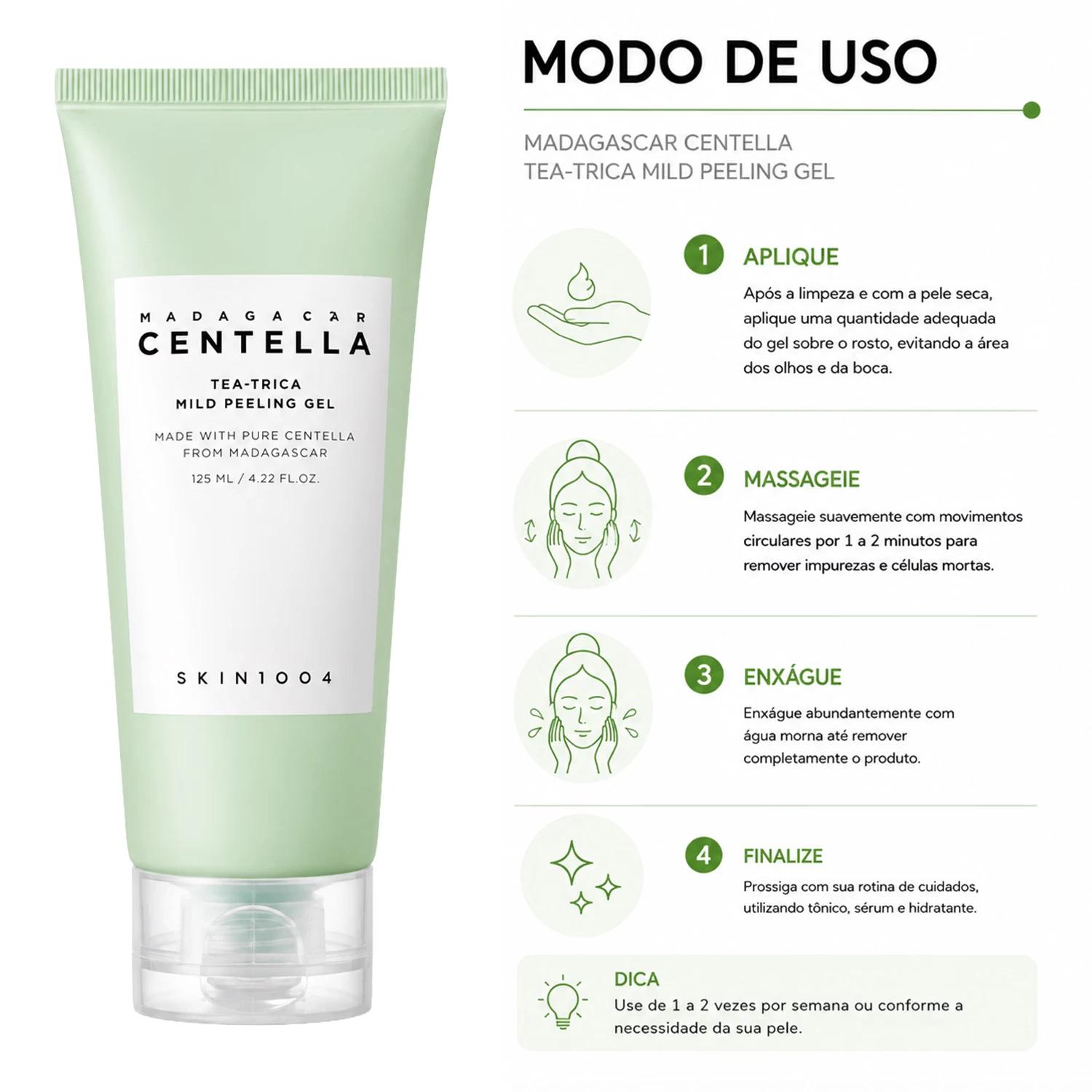 Exfoliante Facial SKIN1004 Madagascar Centella Tea-Trica Mild Peeling 125ml - Imagen 4