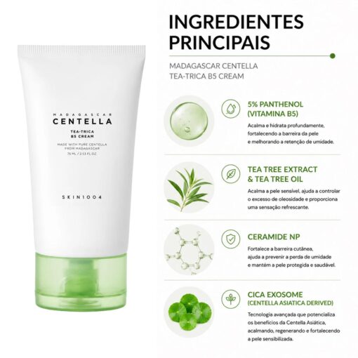 Alternative view of Creme Facial Skin1004 Madagascar Centella Tea-Trica B5 75ml