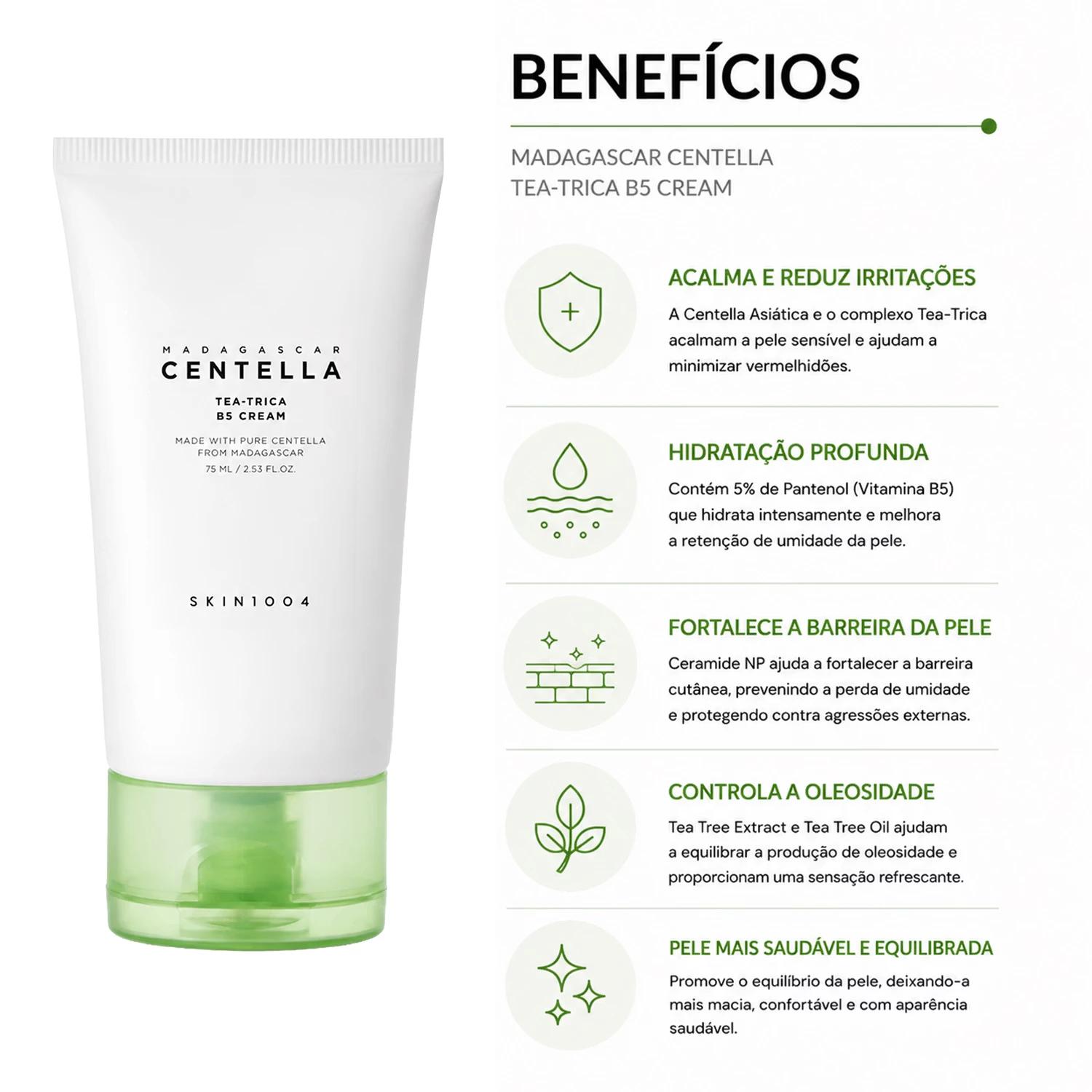 Creme Facial Skin1004 Madagascar Centella Tea-Trica B5 75ml - Imagen 3