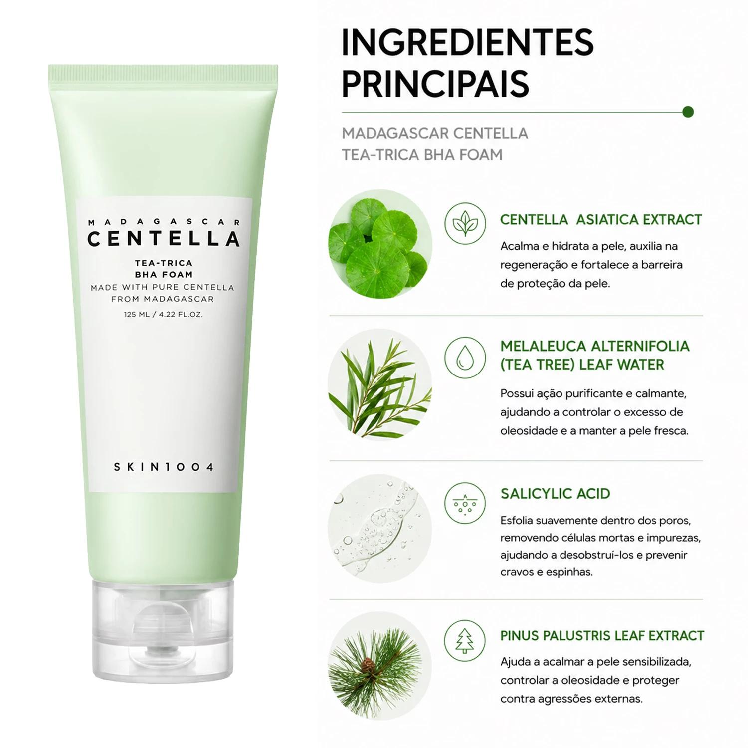Espuma De Limpieza Facial Skin1004 Madagascar Centella Tea-Trica BHA - Imagen 2