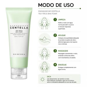 Espuma De Limpieza Facial Skin1004 Madagascar Centella Tea-Trica BHA - Imagen 4