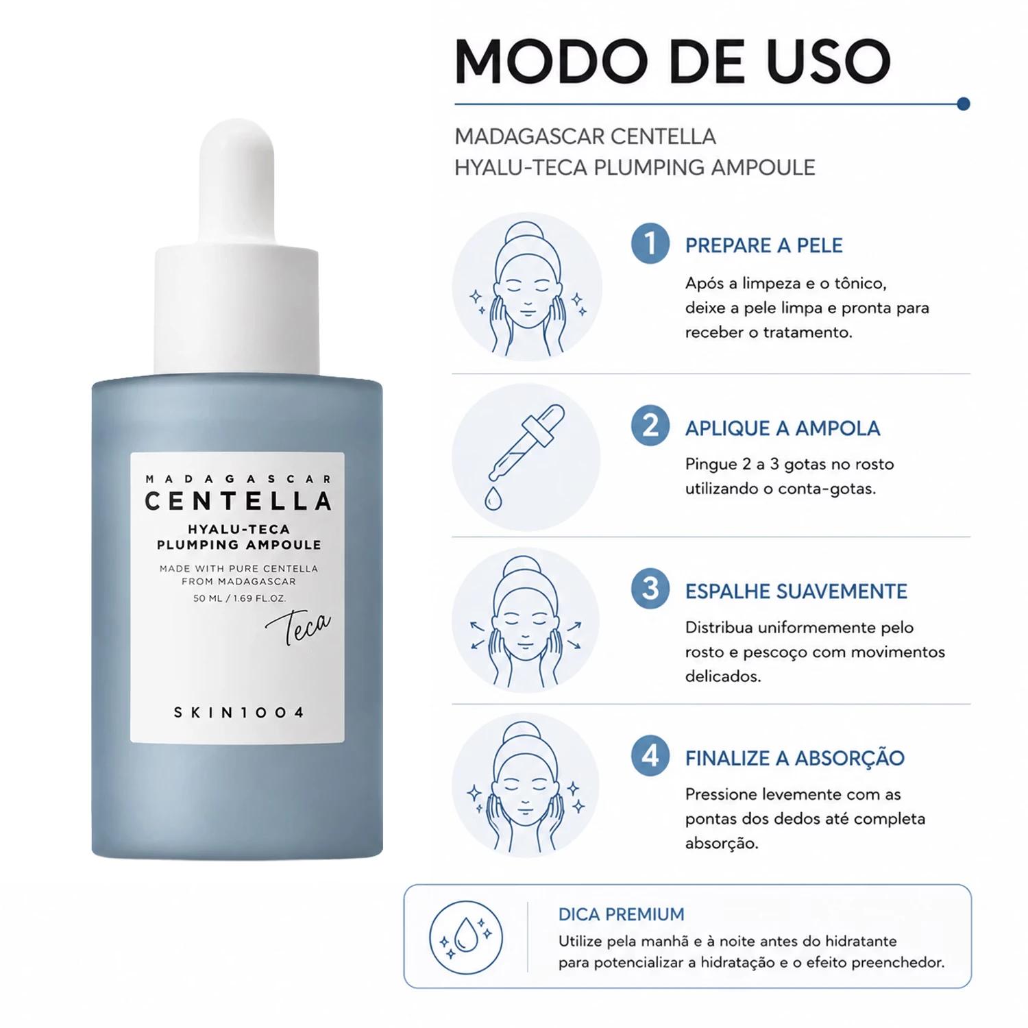 Sérum Facial SKIN1004 Madagascar Centella Hyalu-Teca Plumping Ampoule 50ml - Imagen 4