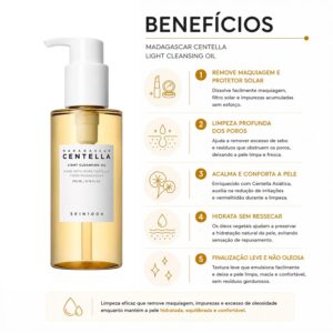 Óleo De Limpieza Facial SKIN1004 Madagascar Centella Light Cleansing Oil 205ml - Imagen 3