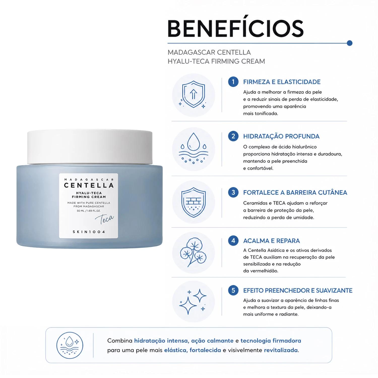 Creme Facial SKIN1004 Madagascar Centella Hyalu-Teca Firming 50ml - Imagen 3