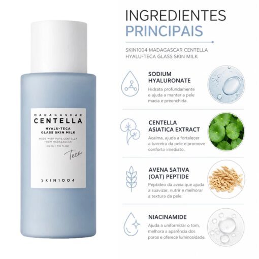 Alternative view of Creme Facial SKIN1004 Madagascar Centella Hyalu-Cica Glass Skin Milk 210ml