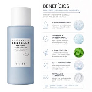 Creme Facial SKIN1004 Madagascar Centella Hyalu-Cica Glass Skin Milk 210ml - Imagen 3