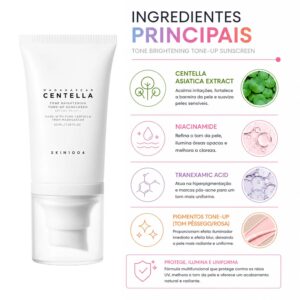 Protector Solar Facial SKIN1004 Madagascar Centella Tone Brightening Tone-Up FPS 50+ 50ml