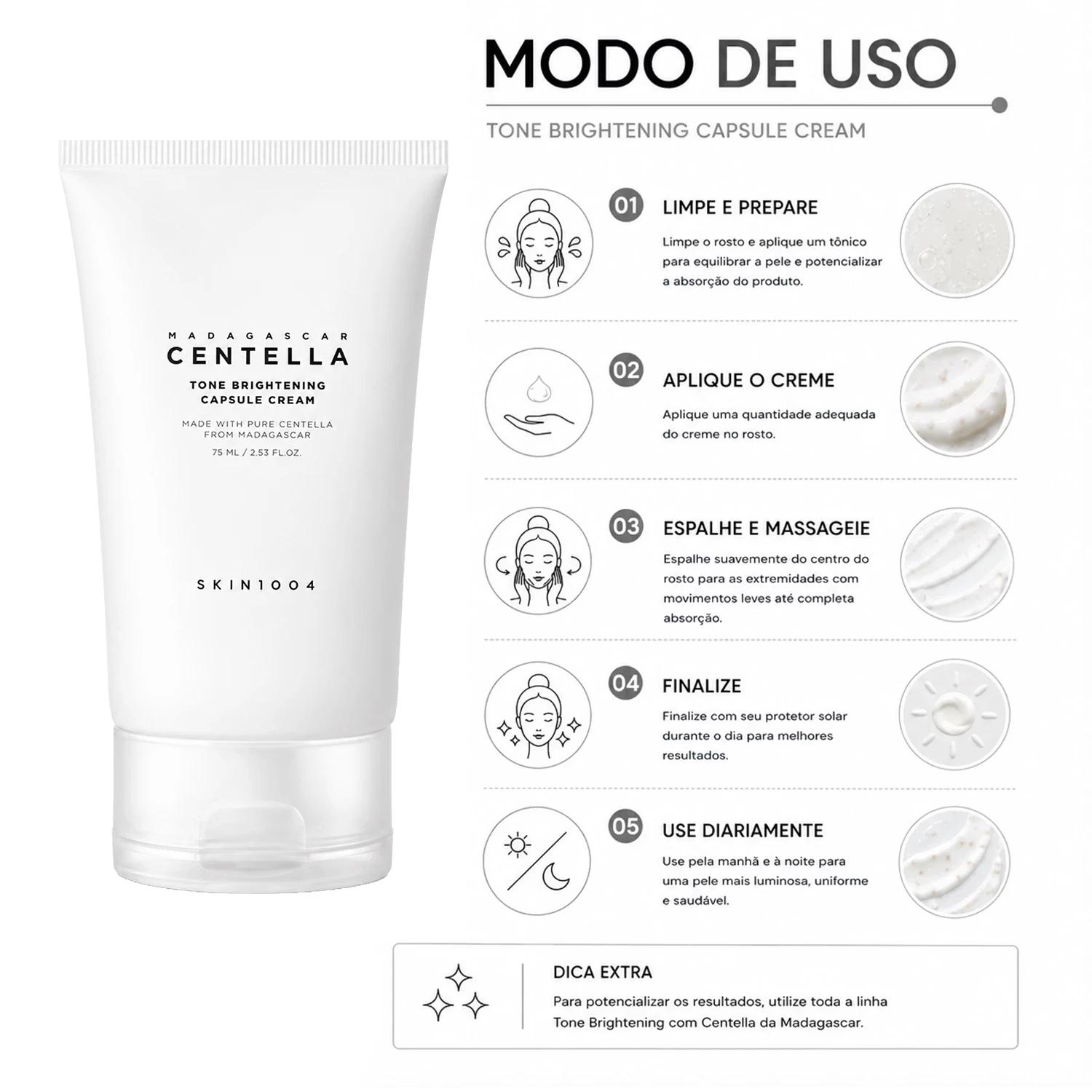 Creme Facial SKIN1004 Madagascar Centella Tone Brightening Capsule 75ml - Imagen 4