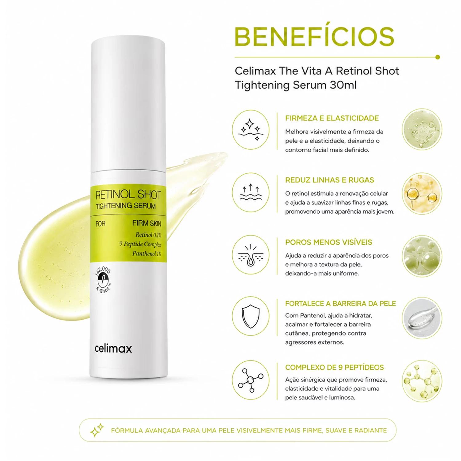 Sérum Celimax The Vita-a Retinol Shot Tightening 30ml - Imagen 3