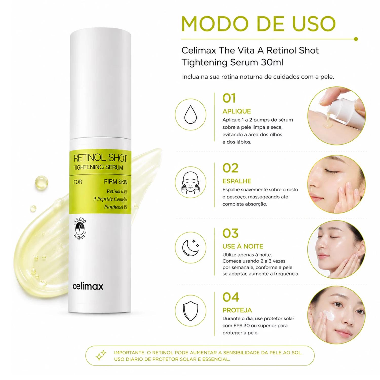 Sérum Celimax The Vita-a Retinol Shot Tightening 30ml - Imagen 4