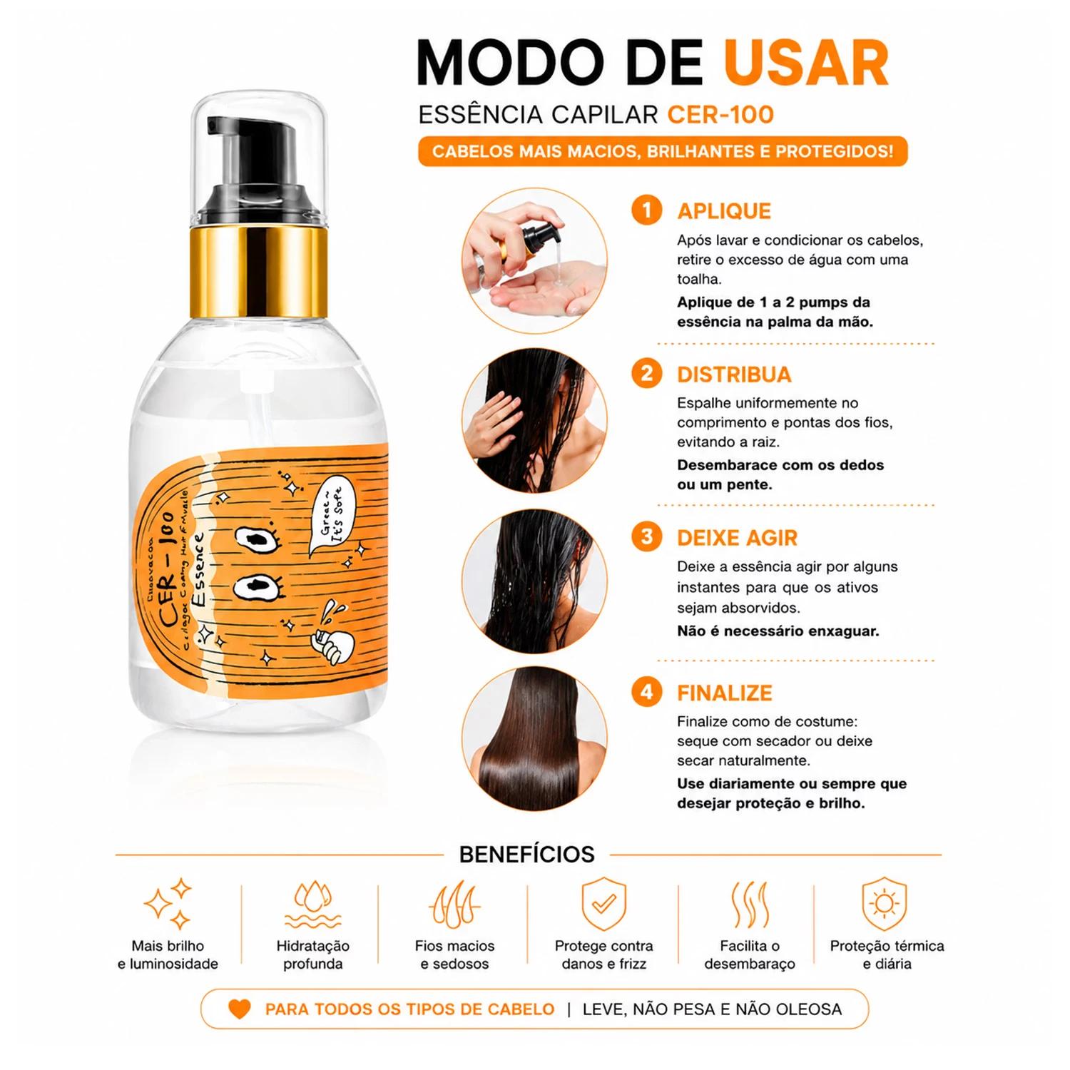 Esencia Muscular Capilar Elizavecca Cer-100 Collagen Coating Hair A+ 120ml - Imagen 5