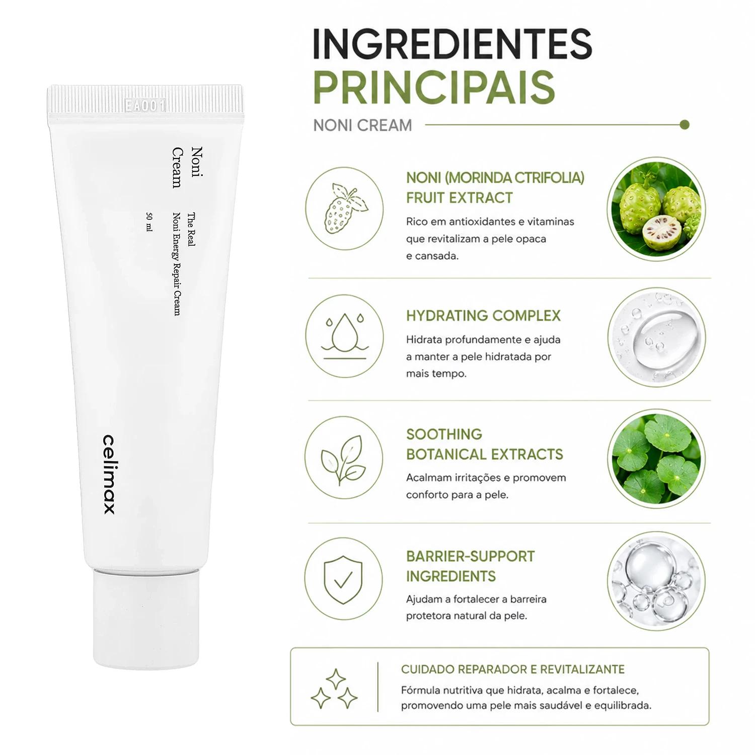 Creme Facial Reparador Celimax The Real Noni Energy Repair 50ml - Imagen 2
