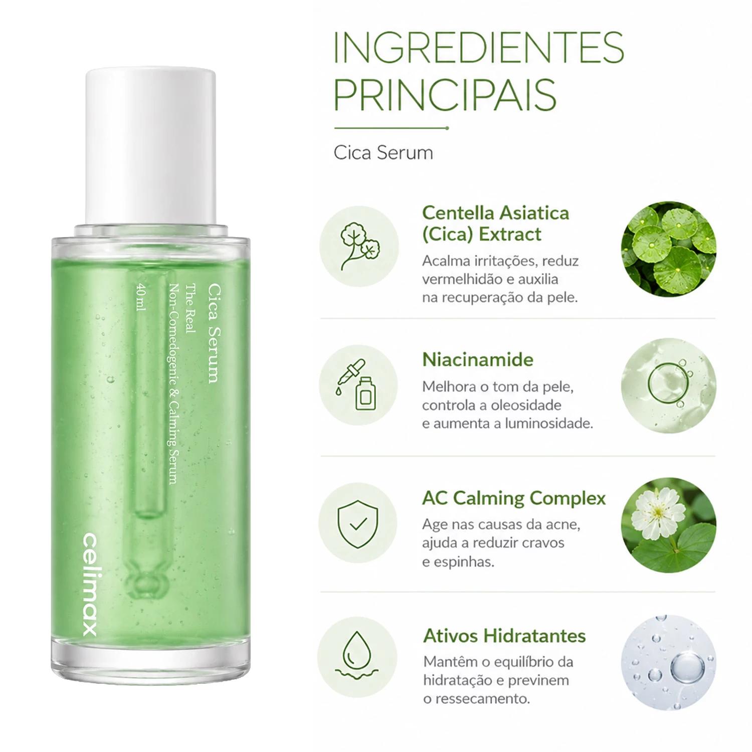 Sérum Facial Celimax The Real Cica Niacinamide AC Calming 40ml - Imagen 2