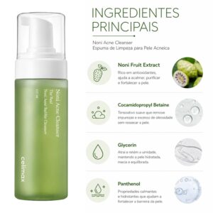 Espuma De Limpieza Facial Celimax The Real Noni Acne Bubble Cleanser 155ml - Imagen 2