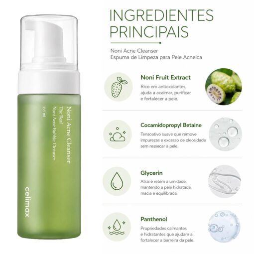Alternative view of Espuma De Limpieza Facial Celimax The Real Noni Acne Bubble Cleanser 155ml