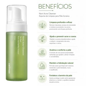 Espuma De Limpieza Facial Celimax The Real Noni Acne Bubble Cleanser 155ml - Imagen 3